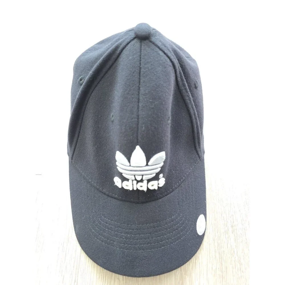 Adidas Originals‎ Trefoil Black A Flex Fitted Hat Cap L XL Unisex